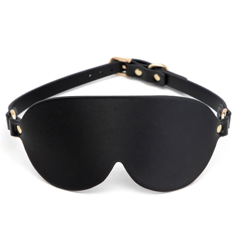 Image of sex toys sm eye mask pu skin shading couple flirting femdom blindfolded mask adult cosplay mask - black - toys